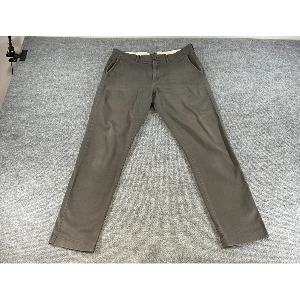 J Crew 770 Stretch Pants 32x32 Slim Fit Gray Chino Flat Front Casual Dress Men's